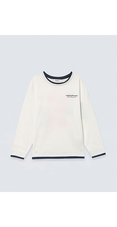 バックグラフィック ロングスリーブTシャツ
